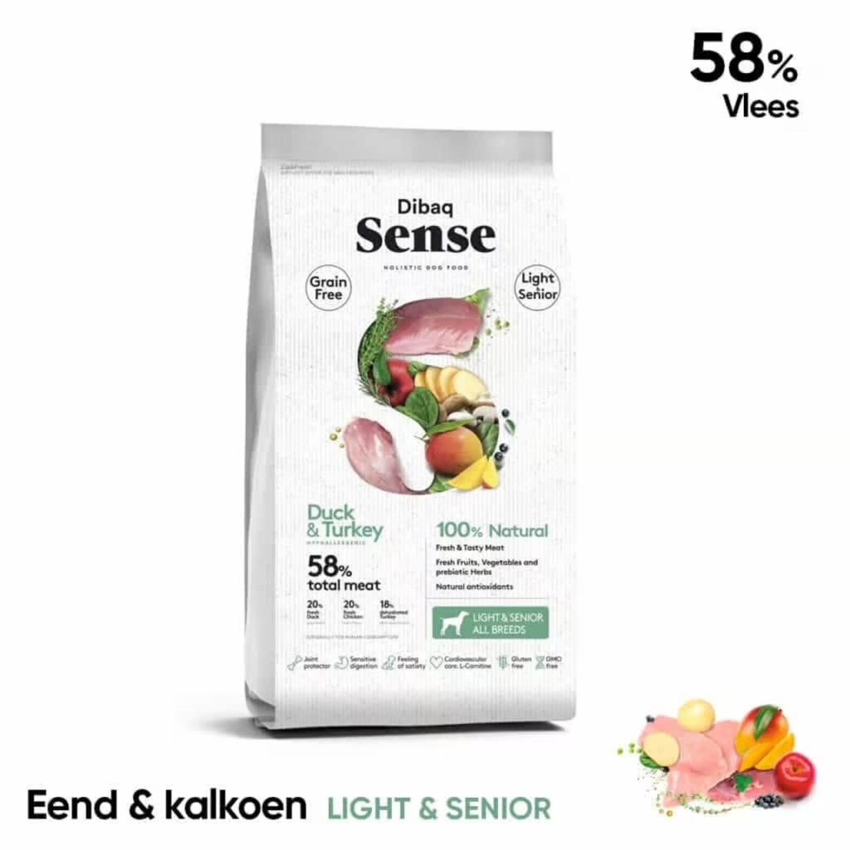 Dibaq Sense Eend & Kalkoen (light & senior) Graanvrij