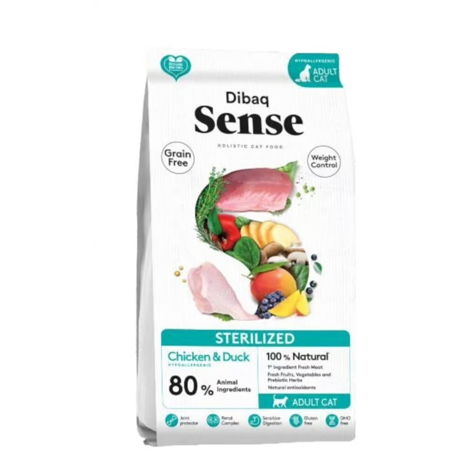 Dibaq Sense Sterilized:  Kip & Eend Graanvrij