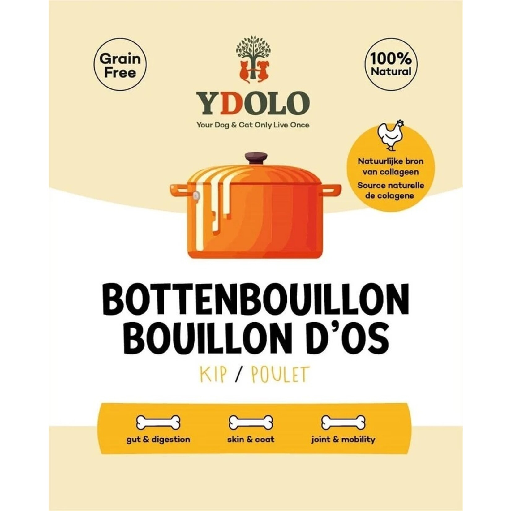 Ydolo Bottenbouillon BIO Kip 230 ml