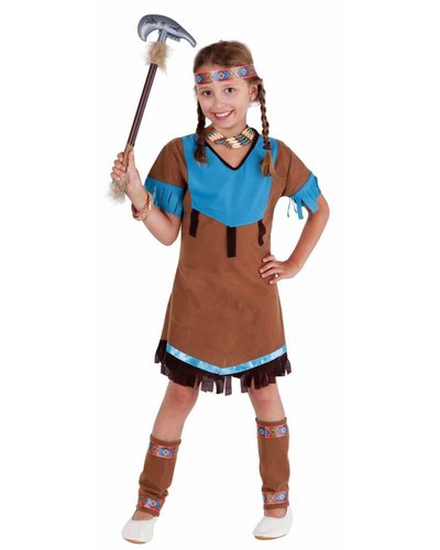 Magicoo Indianerin Squaw Kostüm für Mädchen