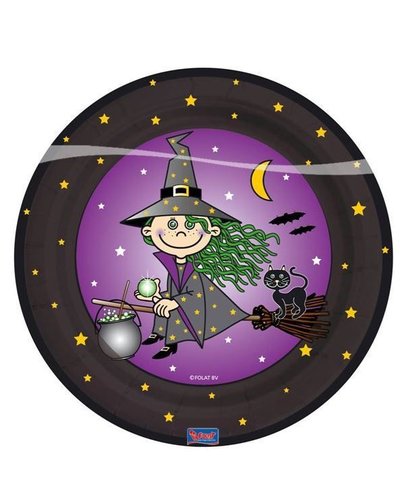 magicoo 8 Partyteller "Kleine Hexe"  für Halloweenparty