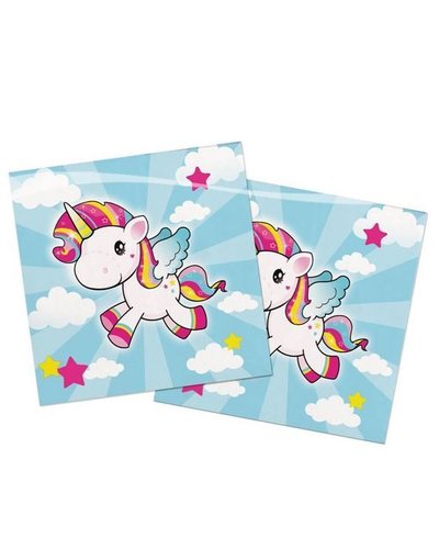 magicoo 12 Servietten mit dem "Einhorn" Motiv