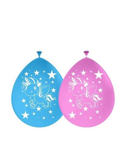 magicoo 8 Luftballons mit dem "Einhorn" Motiv