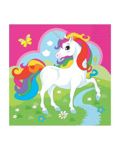 magicoo Regenbogen-Einhorn - 20 Servietten