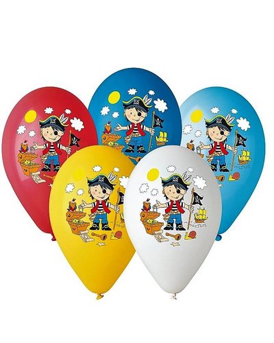 Magicoo Bunte Luftballons mit Piratenmotiv