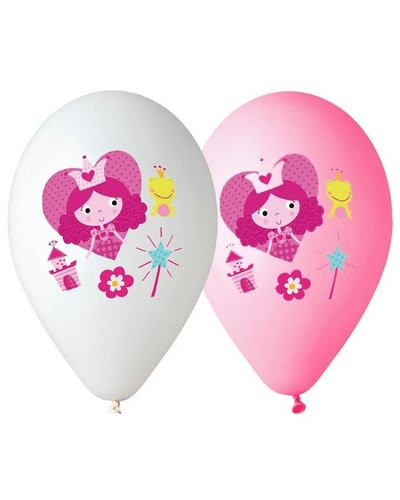 Magicoo Rosa und weiße Luftballons "Prinzessin"