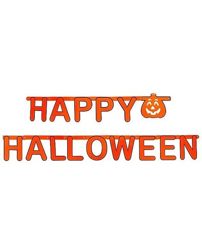 GoDan S. A. Girlande "Happy Halloween" orange (160 cm)