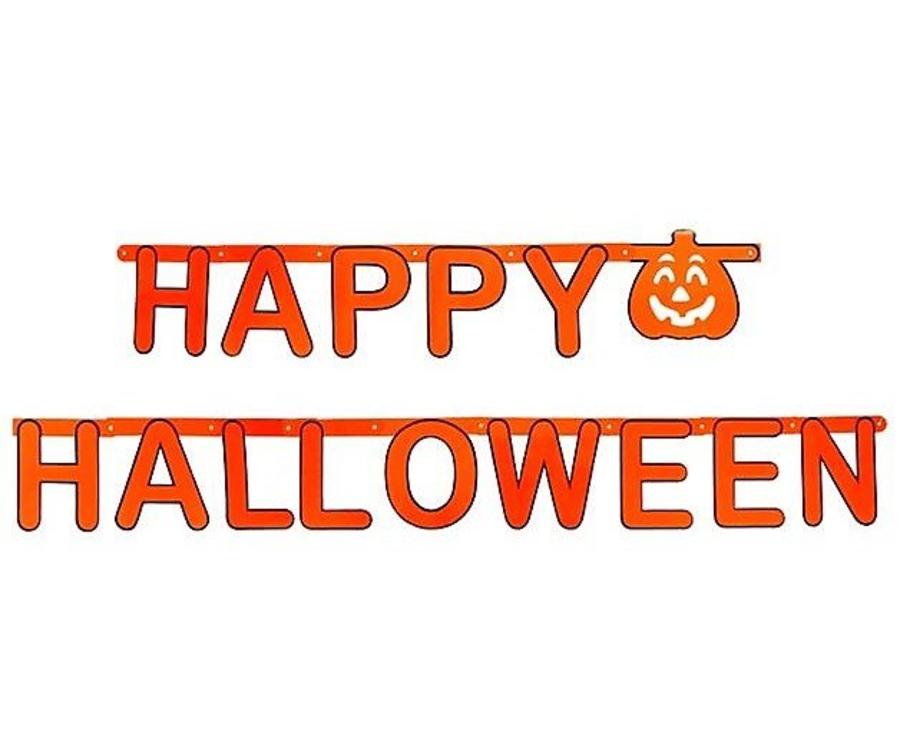 Rubies Happy Halloween Girlande – 54 Cm, Mehrfarbig Mit Buchstaben, Für Partydeko
