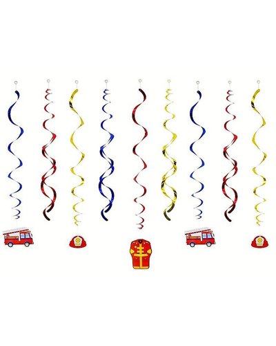 Magicoo Dekoration hängende Girlande mit  Feuerwehr-Motiv