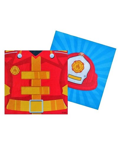 Magicoo Servietten mit Feuerwehr-Motiv  - 20 Stück