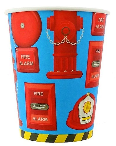 Magicoo Partybecher mit Feuerwehr-Motiv- 6 Stück