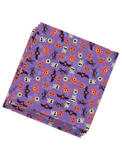 Fiestas Guirca Partyservietten lila mit Halloween Motiven