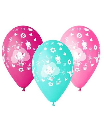 Magicoo Luftballons "Prinzessin" in Pink, Rosa und Blau
