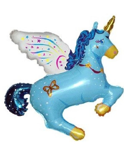 Magicoo Blauer "Einhorn" Folienballon - 61 cm