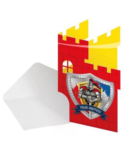 Magicoo 8 Einladungskarten für Ritterparty