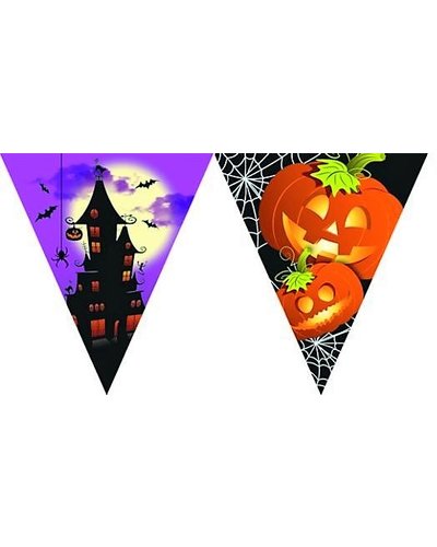 Magicoo "Happy Halloween" Wimpelgirlande mit Flaggen
