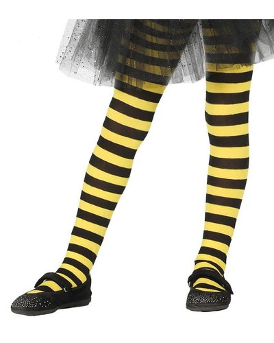 Fiestas Guirca Ringel-Strumpfhose für Kinder schwarz-gelb