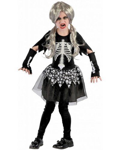 Magicoo Skelettlady - Skelett-Kostüm für Mädchen