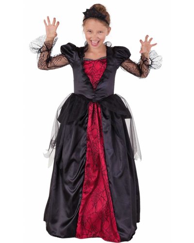 Magicoo Königin Vampirkostüm für Mädchen inkl. Diadem