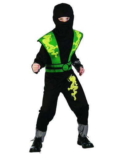 Magicoo Dragon Ninja Kostüm für Kind grün