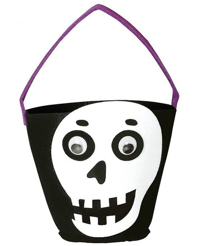 Magicoo Korb für Süßigkeiten mit Skelett-Kopf