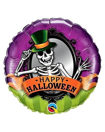 Amscan Halloween Folienballon "Skelett mit Hut"