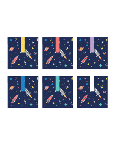 Magicoo Geschenktüten Weltraum-Party (6 Stück)