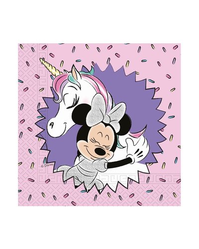 Magicoo 20 Servietten Minnie Maus & Einhorn