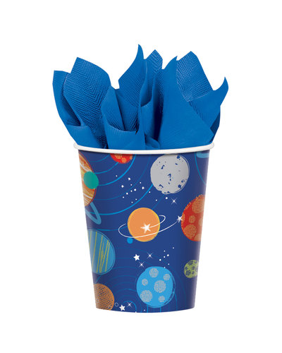 Magicoo 8 Becher aus Papier - Weltraum