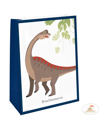Magicoo 4 Papiertüten mit Sticker Dino-Party