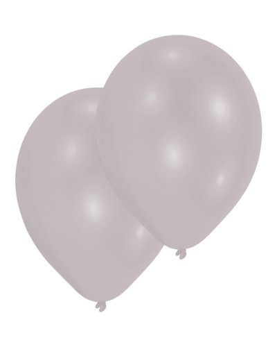Magicoo 10 Latexballons Perlmutt Silber