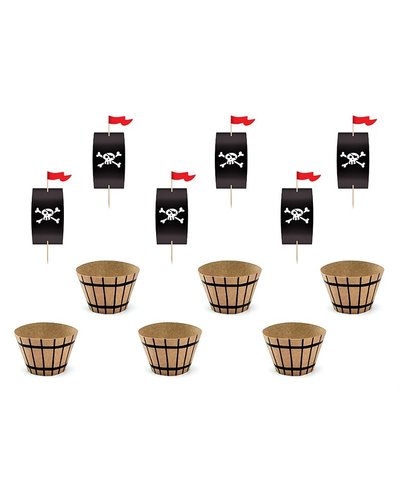 Magicoo Dekoset für Cupcakes & Muffins Piratenparty