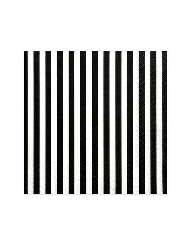 Magicoo Servietten gestreift schwarz-weiß