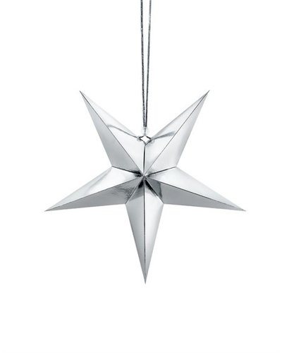 Magicoo Dekoration aus Papier - Stern Silber
