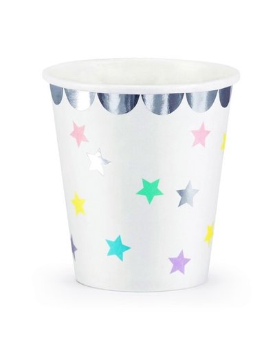 Magicoo Partybecher Einhorn und Sterne - 180 ml 6 Stück