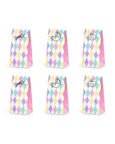 Magicoo Geschenktüten Einhorn und Sterne ( 6 Stück)