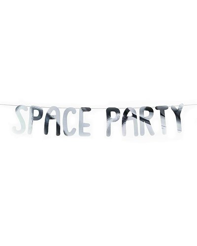 Magicoo Partybanner Weltraumparty "Space Party" silber