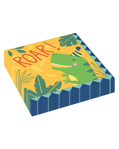 Amscan 16 Servietten Dino-Roarr 33 x 33 cm