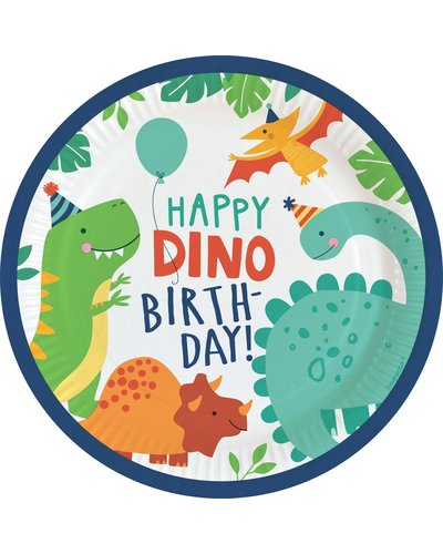 Amscan 8 Teller Dino-Roarr Papier 22,8 cm