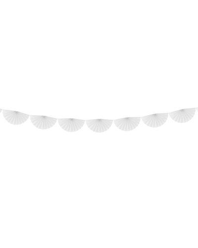 Magicoo Papierfächergirlande Weiß