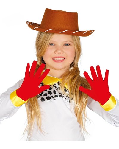 Fiestas Guirca Handschuhe Rot für Kinder