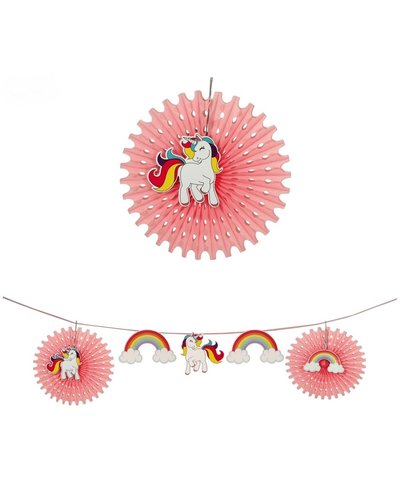 Fiestas Guirca Unicorn Einhorn Girlande 250 cm