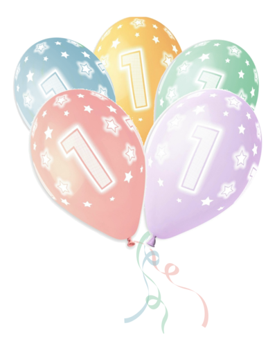GoDan S. A. 5 bunte Latexballons 1. Geburtstag