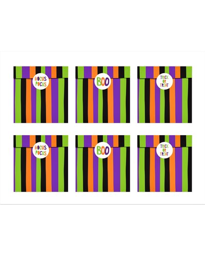 PartyDeco 6 bunte Papiertüten für Süßigkeiten