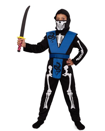 Magicoo Skelett Ninja Kostüm für Kinder