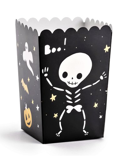PartyDeco 6 Popcorn/Süßigkeiten Boxen "BOO"