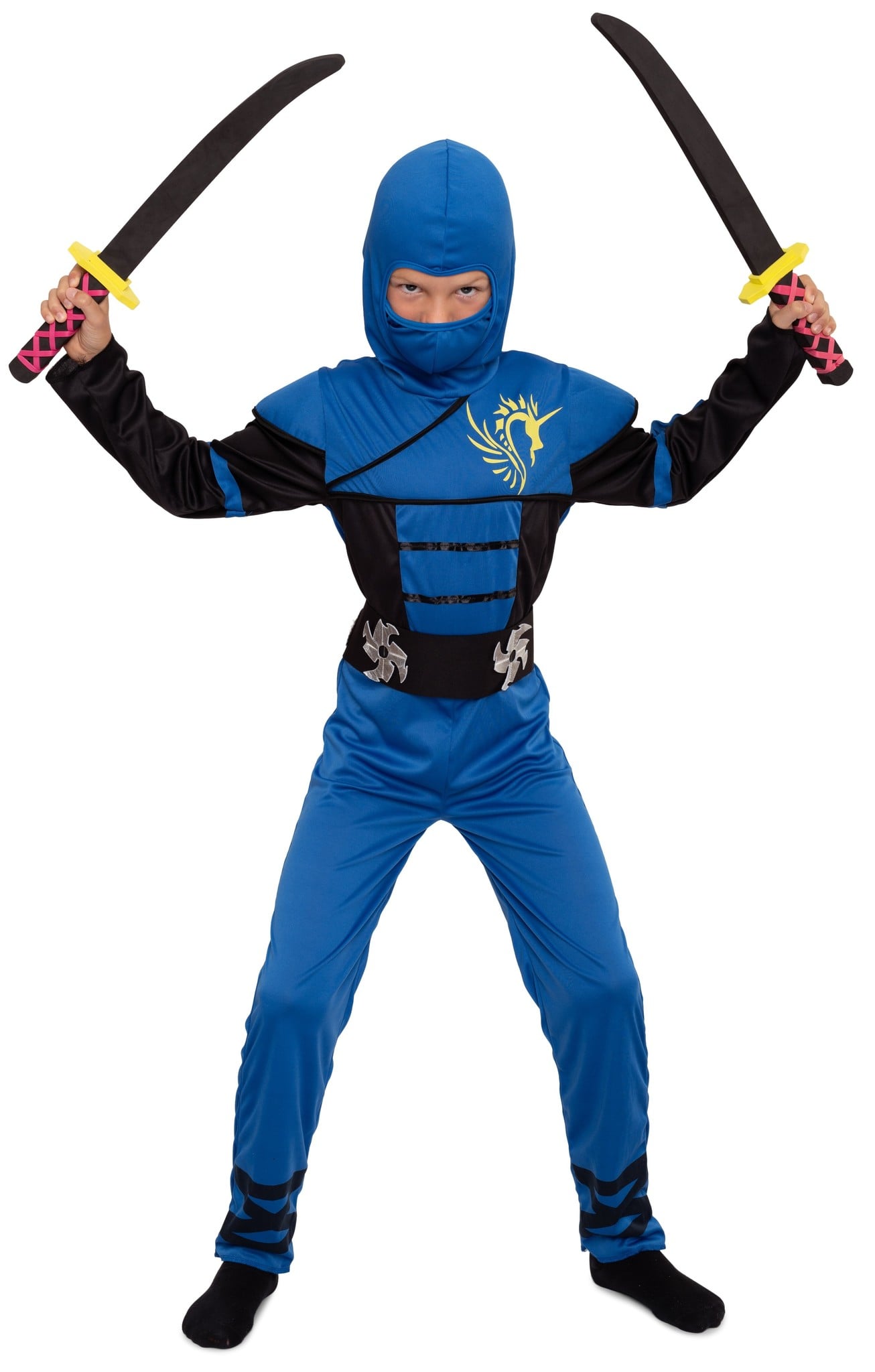 Ciao Dragon Ninja Kinderkostüm – Komplett Mit Tunika, Hose, Stulpen, Gürtel & Stirnband, Größe 4-5 Jahre