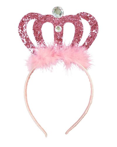 Magicoo Tiara - Diadem Rosa mit Steinen
