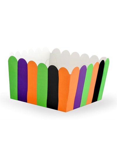 PartyDeco 6 bunte Deko Popcorn/Süßigkeiten Boxen