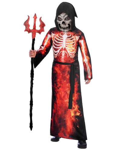 Amscan Sensenmann Kostüm "Fire Reaper" für Kinder